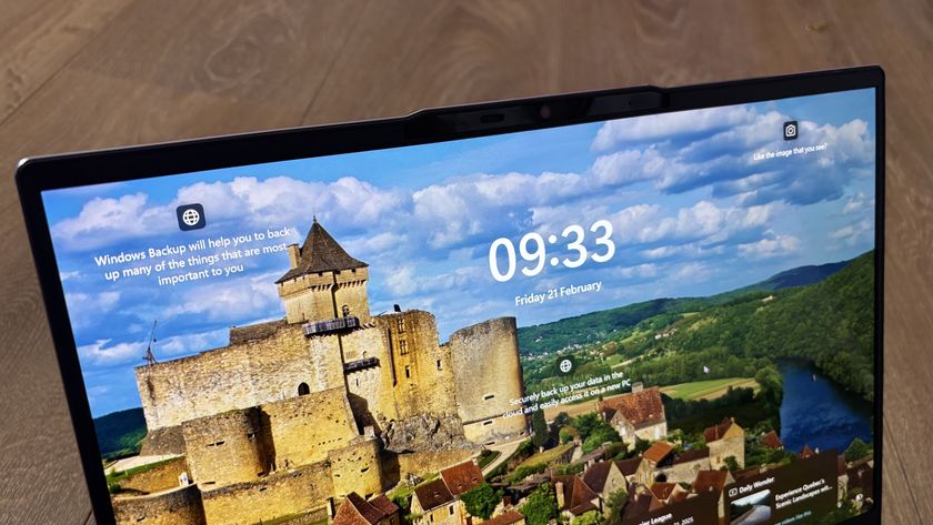 Acer Aspire 14 AI laptop display showing the Windows 11 login screen