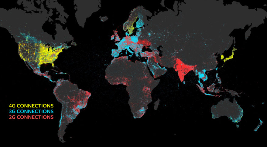 Facebook connectivity levels map