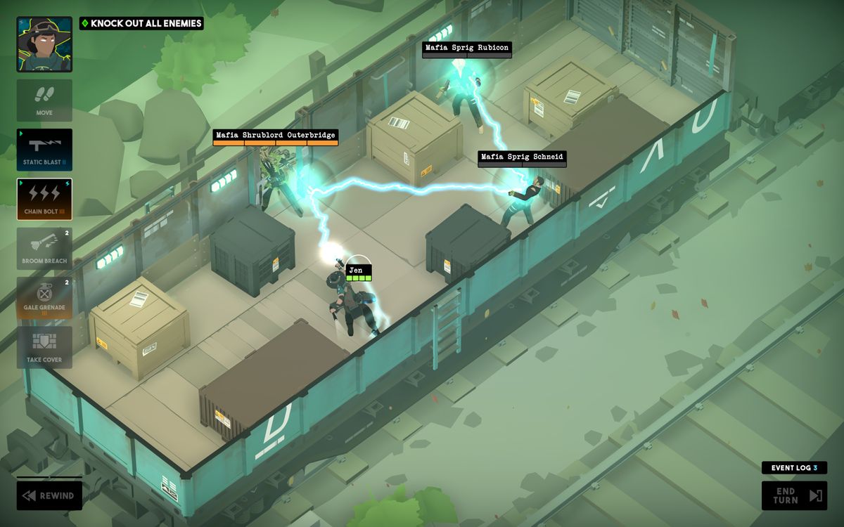 tactical view of lightning bouncing
