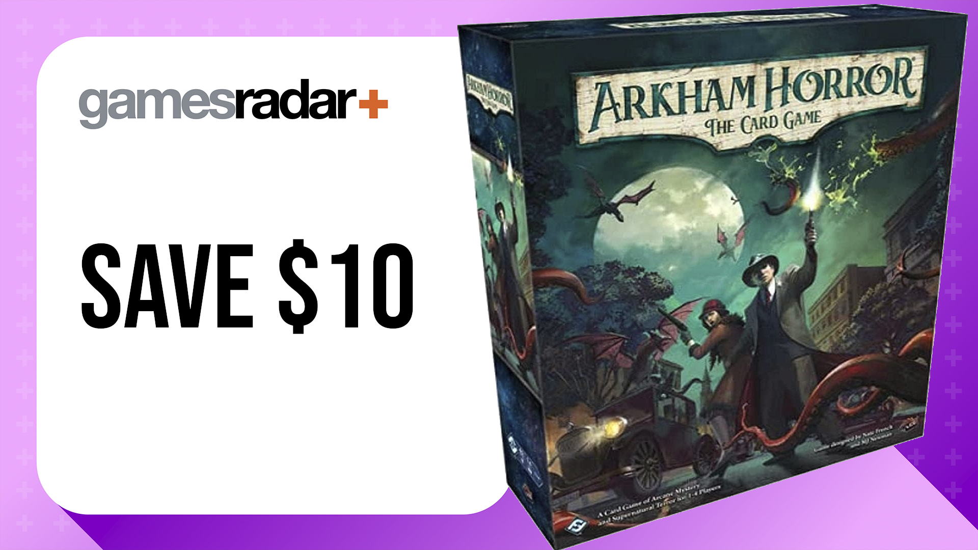 Ventas de juegos de mesa de Amazon Prime Day con Arkham Horror: The Card Game box