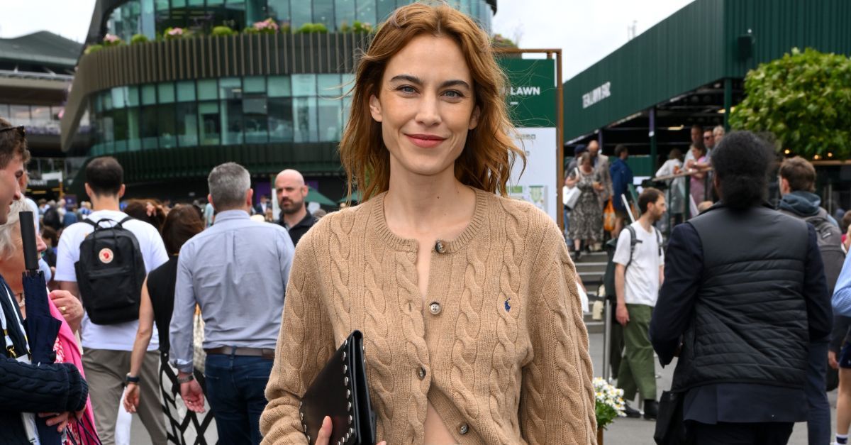 Alexa Chung Just Wore A Cotton Skirt With Elegant Slingbacks To Wimbledon 2024