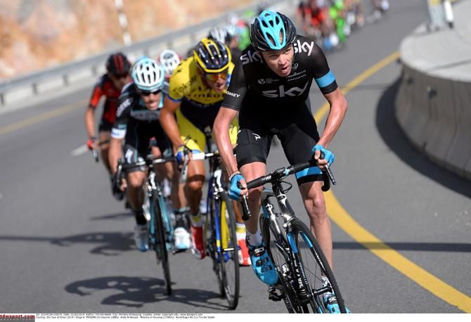 Chris Froome on a climb