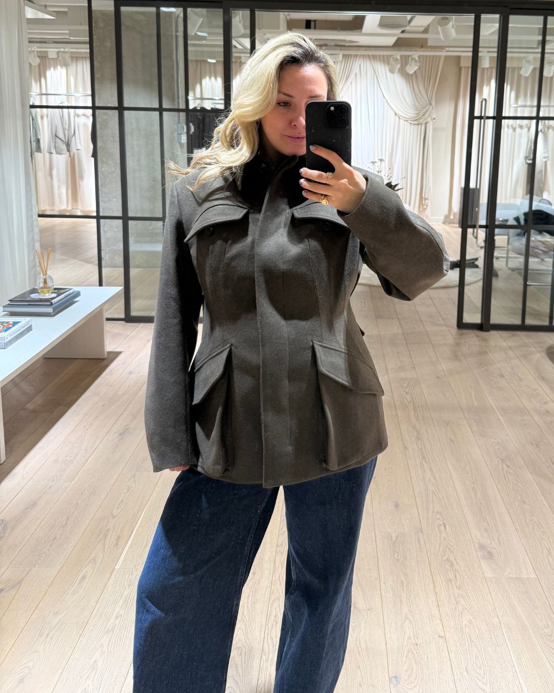 sofia piza and clementina jackson try on spring jackets from the new H&amp;amp;M studio collection