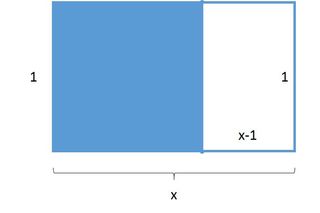 Using algebra to determine the value of the golden ratio.