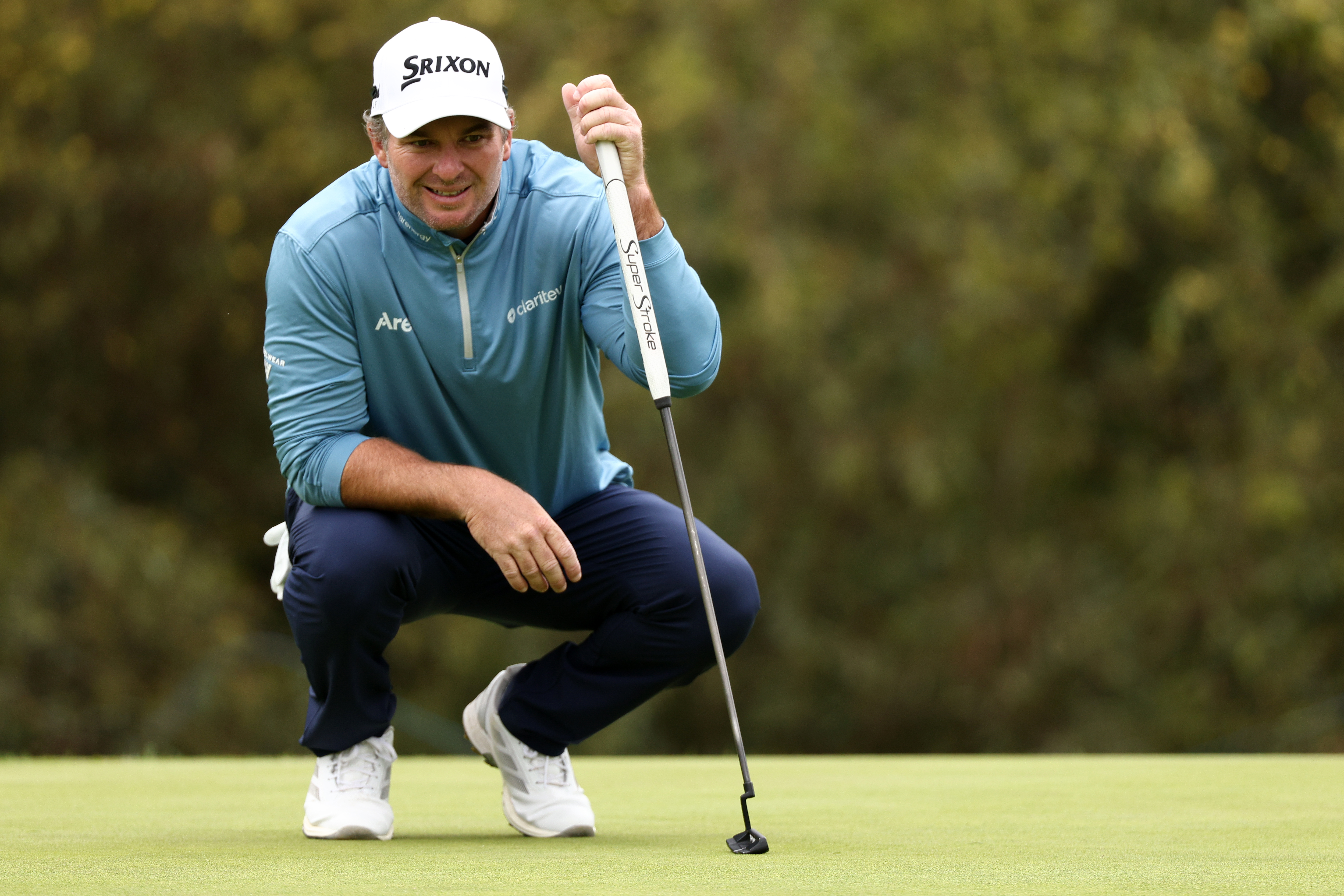 Ryan Fox lines up a putt