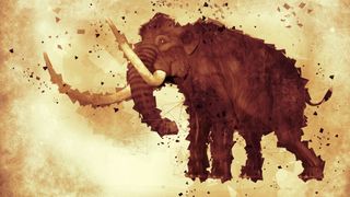 Digitized image of a woolly mammoth