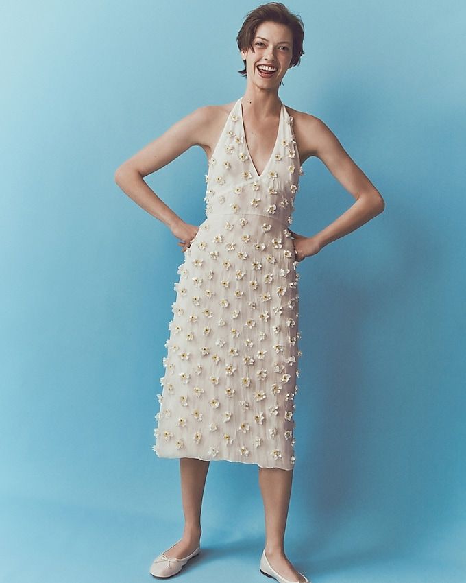 Collection Embellished Halter Midi Dress