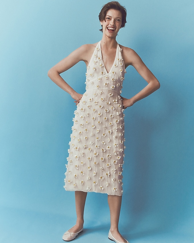 Collection Embellished Halter Midi Dress