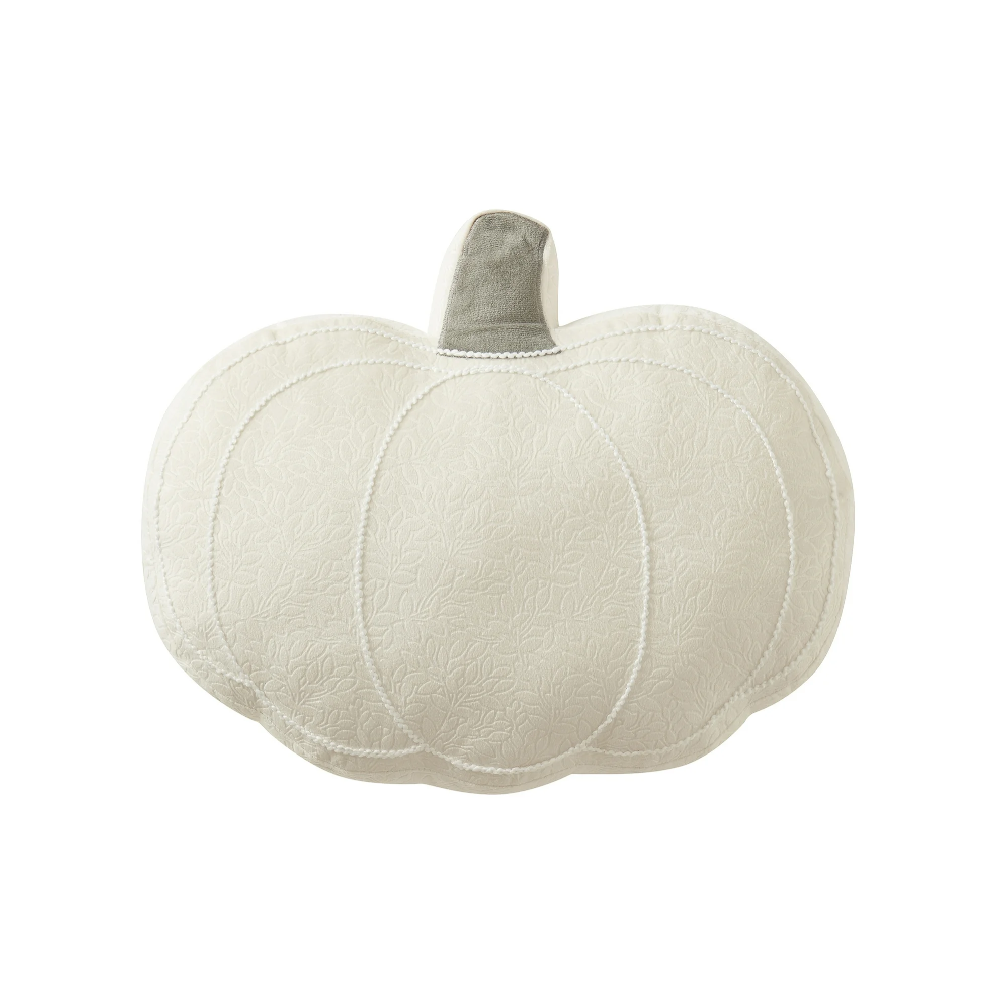 a white pumpkin shapred pillow
