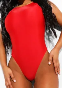 Essentials Racer Front Swimsuit, $16.00 $8.00 &nbsp;£8.00 £6.40 &nbsp;| Boohoo