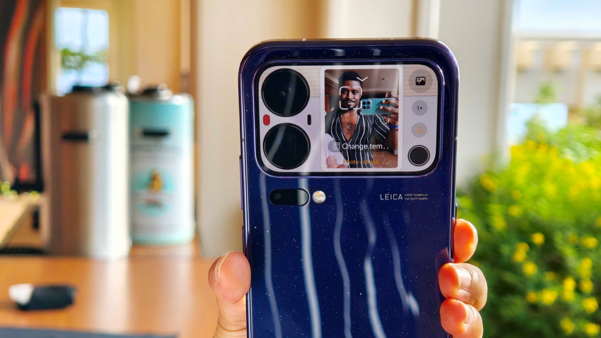 The Xiaomi 18 Pro rear display photo booth