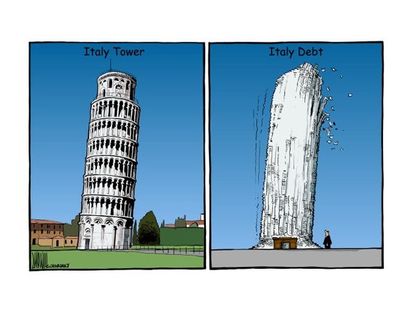 Leaning tower of debt