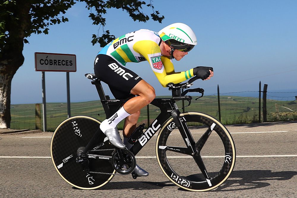 Rohan Dennis (BMC) wins the stage 16 time trial at the Vuelta a Espana
