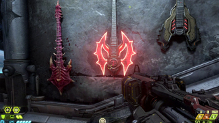 The Doom Slayer has some guitars on his wall, so you know he likes to shred.