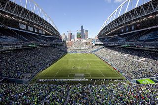 A general view during the match between the Seattle Sounders against the Colorado Rapids at CenturyLink Field on April 14, 2012 in Seattle, Washington. The Sounders defeated the Rapids 1-0.