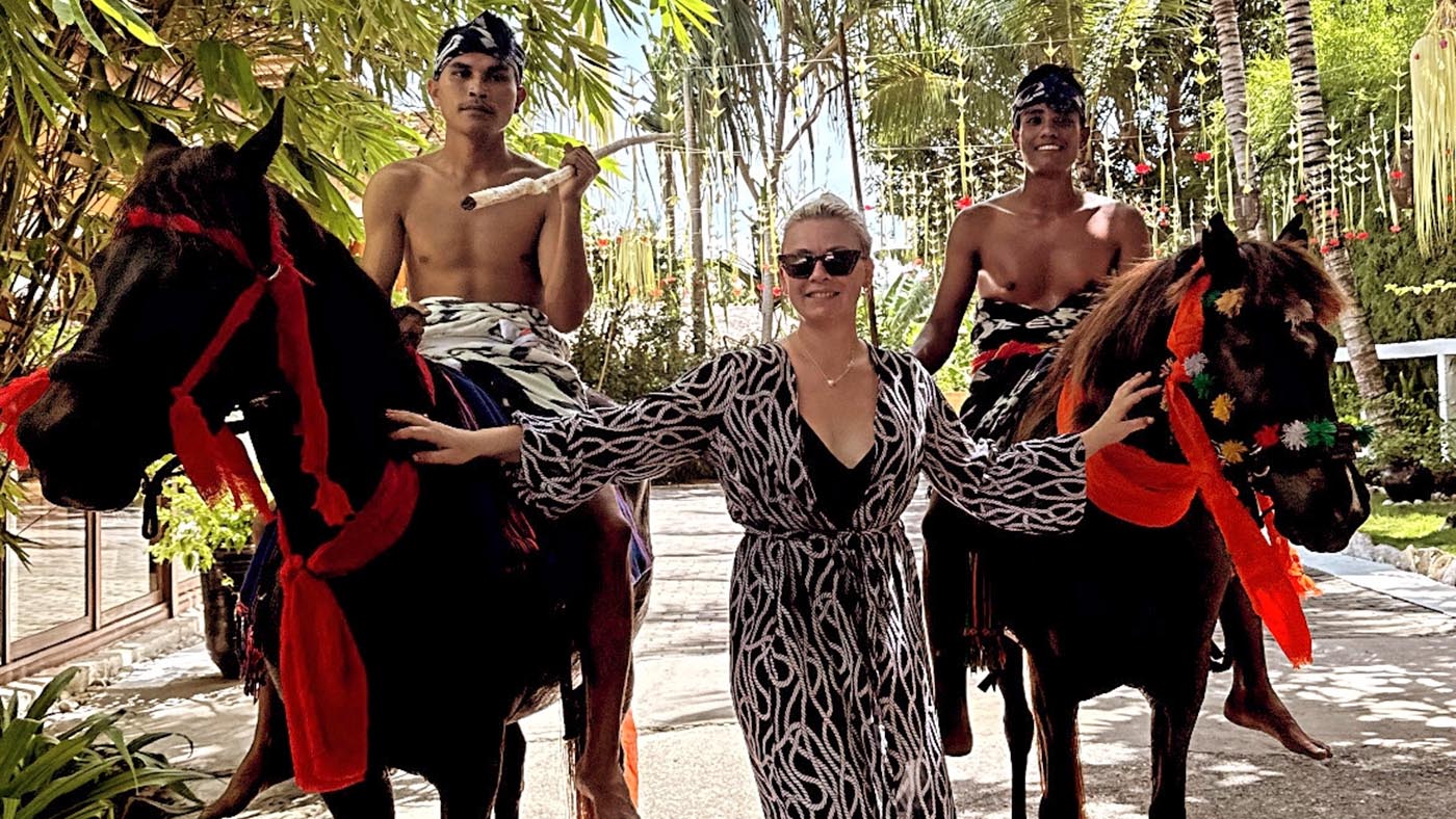 Me with local Sumbanese children and their Sumba ponies