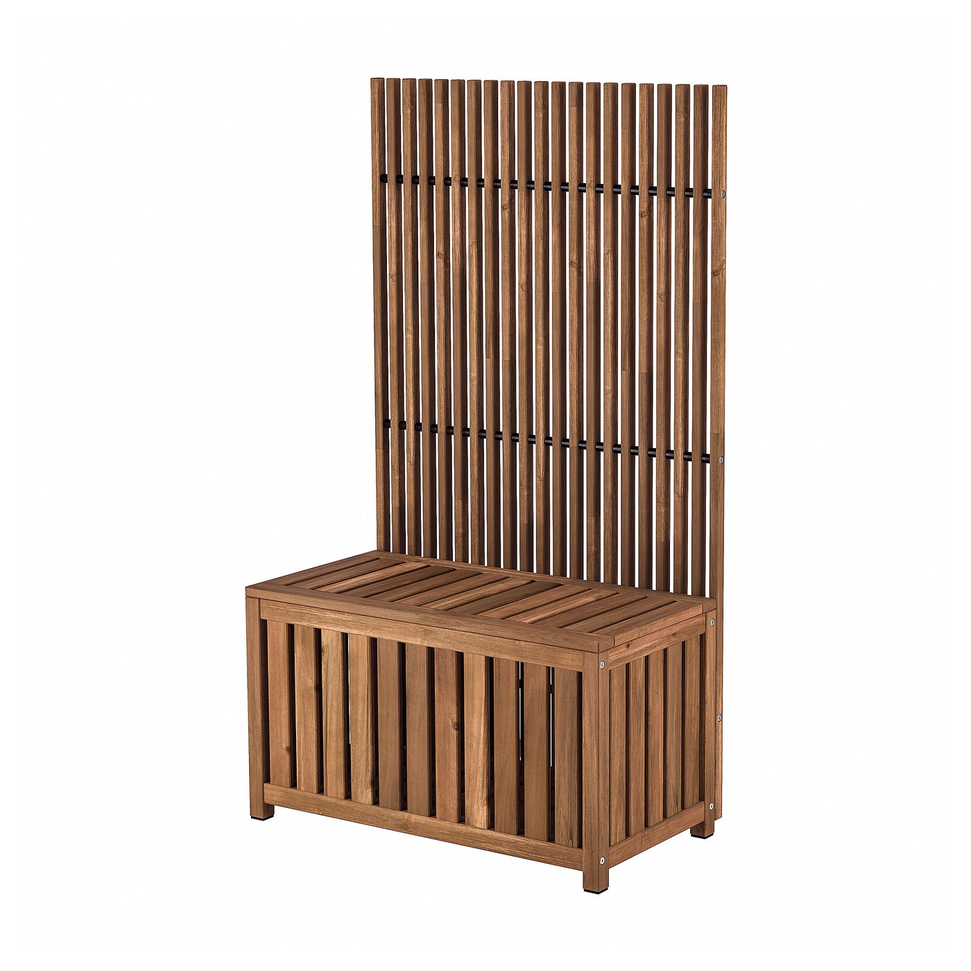 N&amp;Auml;mmar&amp;Ouml; Storage Box and Privacy Screen - Outdoor/light Brown Stained 80x68x140 Cm