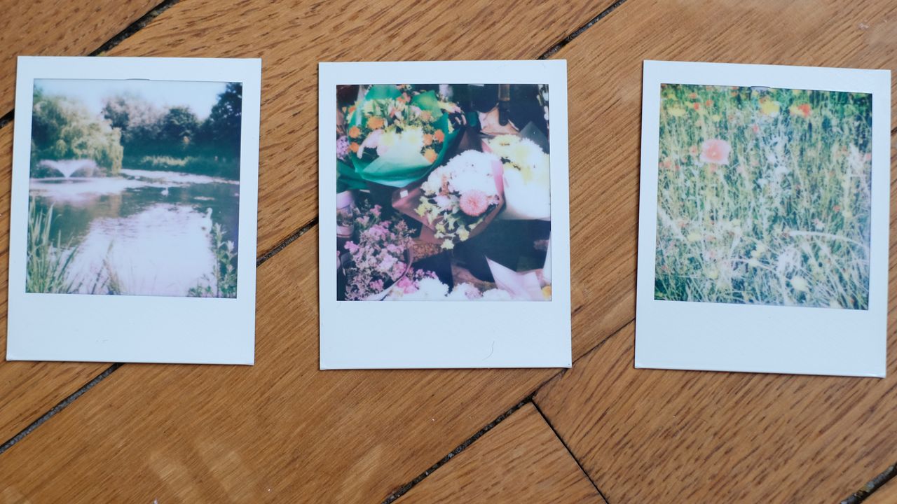 Photograph of prints made with Polaroid Go Gen 3