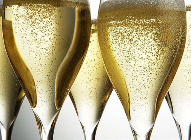Sparkling wine glasses