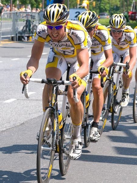 Team Columbia-Highroad decides that it's time to collect everyone who may be up the road and could possibly spoil their hopes for victory.