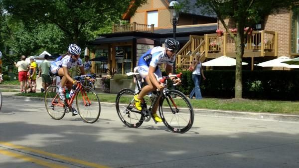Racing in my nice yellow Mavic shoes.