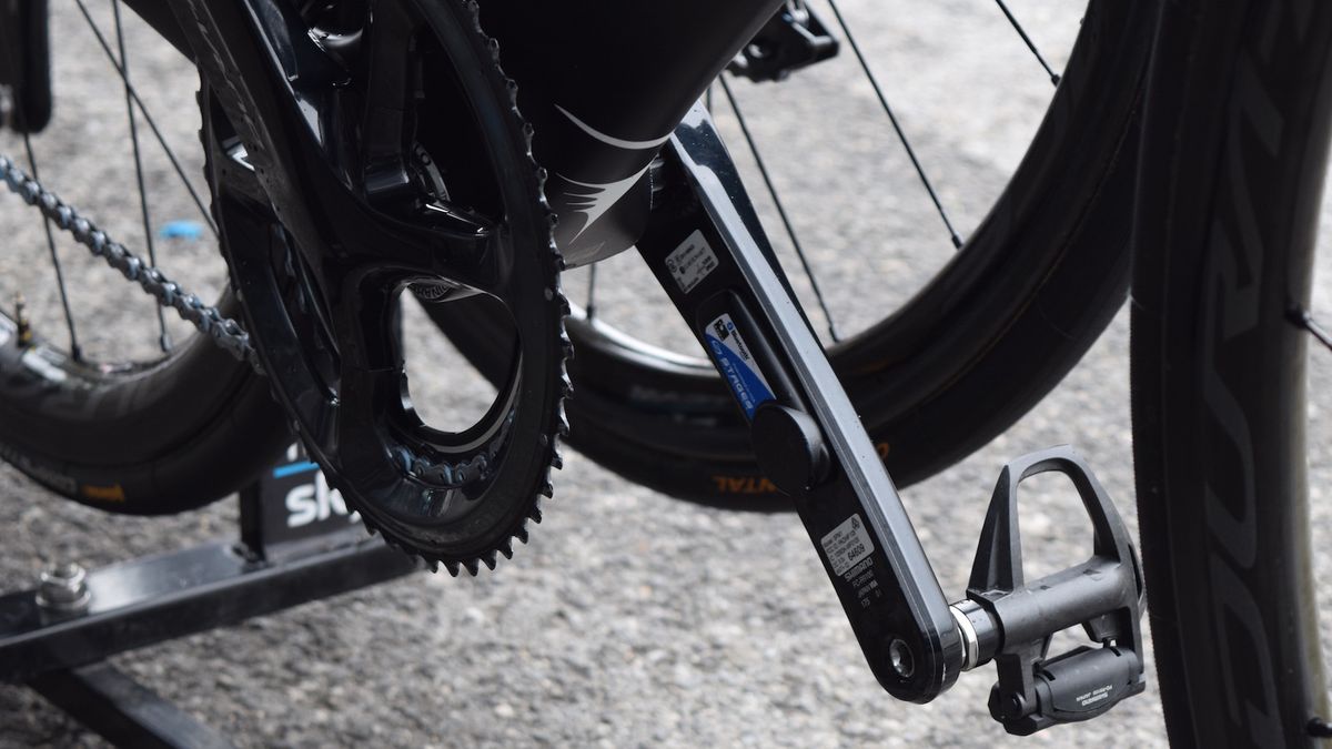 The Team Sky riders have Stages power meters equipped with their cranksets