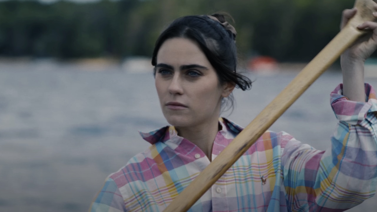 Eve rowing canoe in Crystal Lake in Jason Universe short 