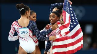 The gold medal-winning U.S. gymnastics team