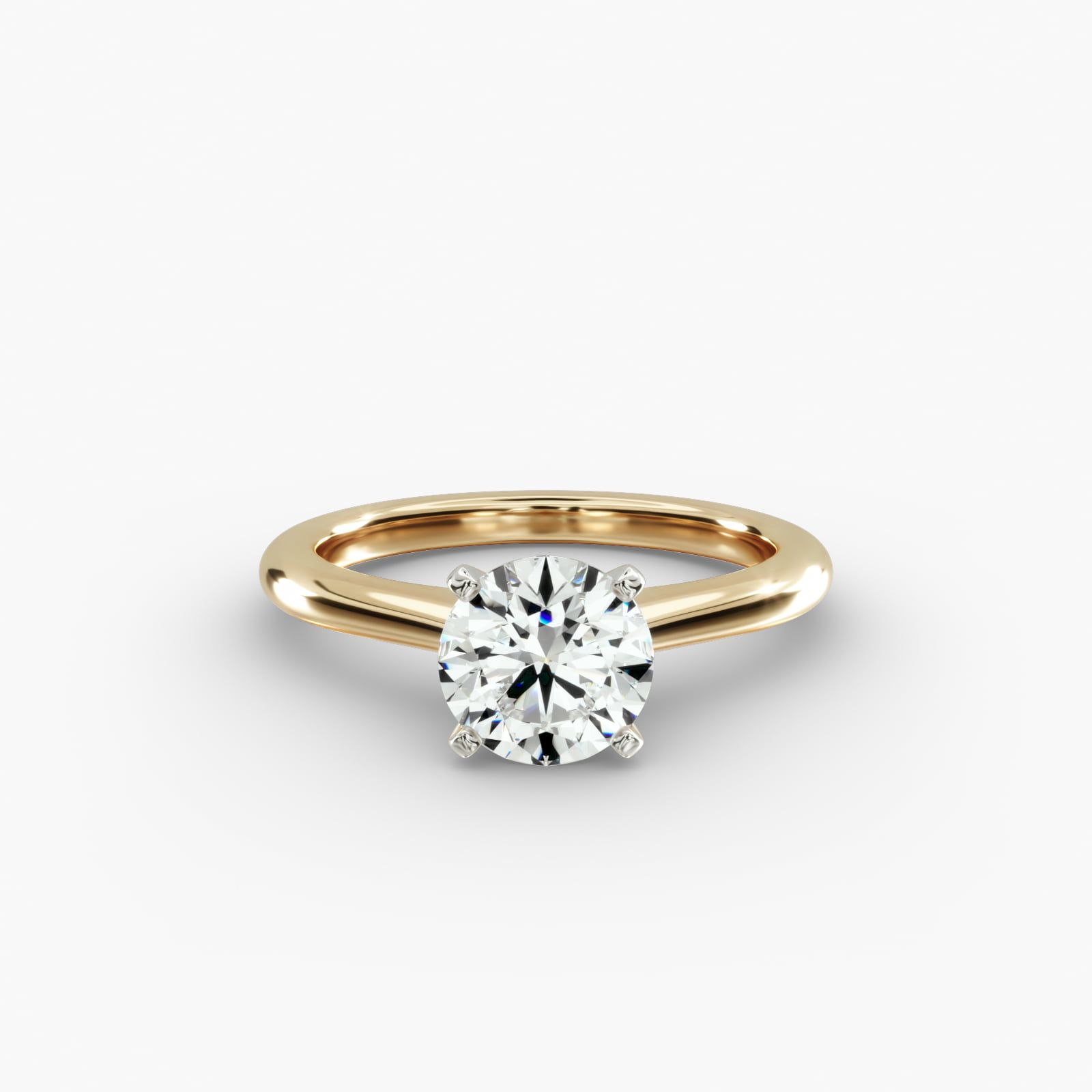 Petite Solitaire Engagement Ring in 14k Yellow Gold