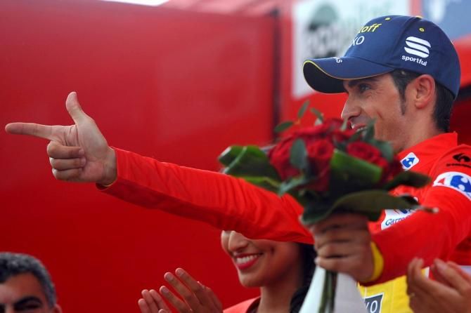 Alberto Contador (Tinkoff-Saxo) takes aim