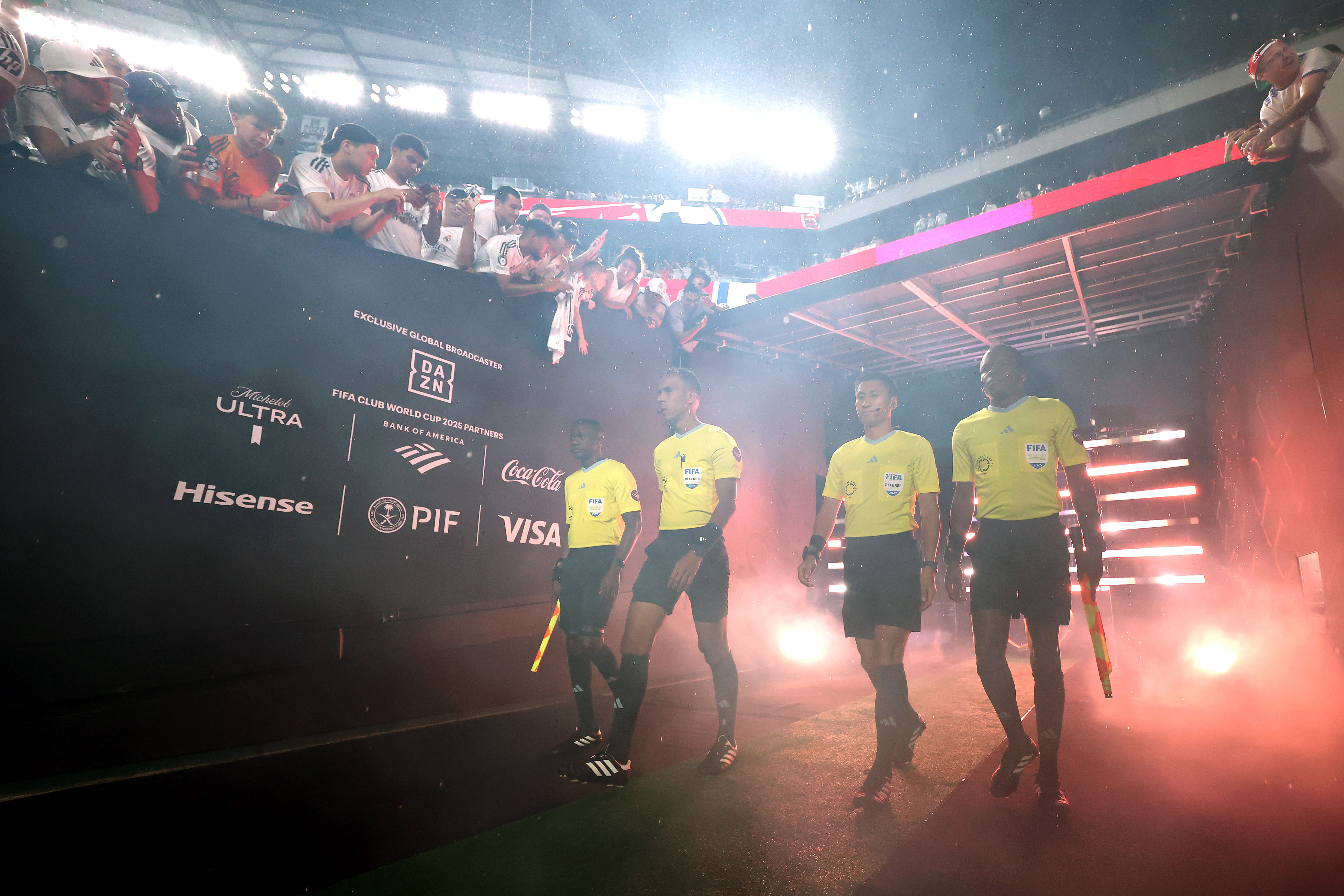Dahane Beida and his officiating team at the 2025 FIFA Club World Cup