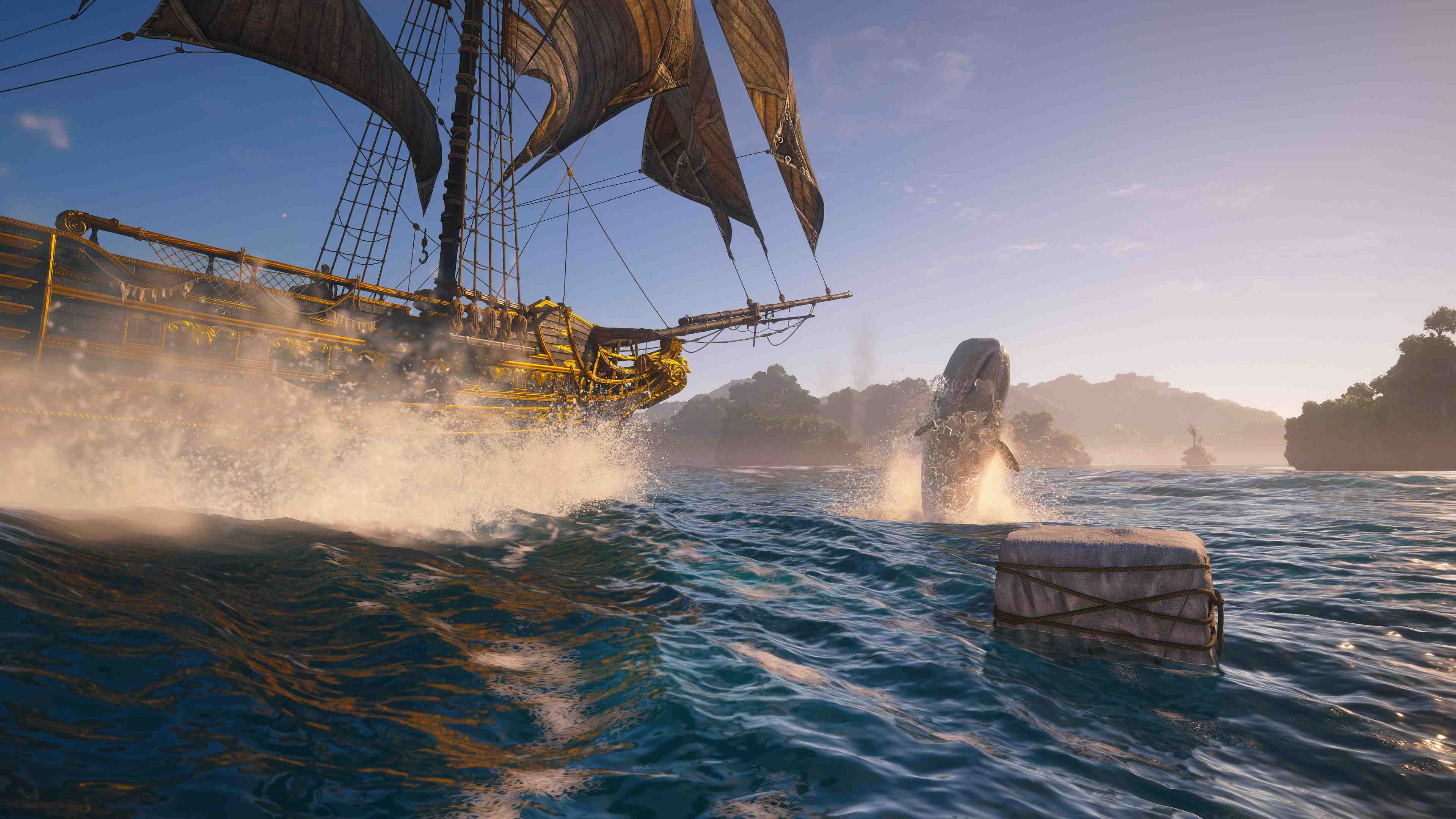 Assassins Creed Black Flag Resynced gameplay screenshot of sea-hunting.