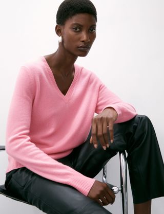 Pure Cashmere V-Neck Jumper