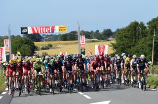 The peloton chases on stage six of the 2015 Tour de France