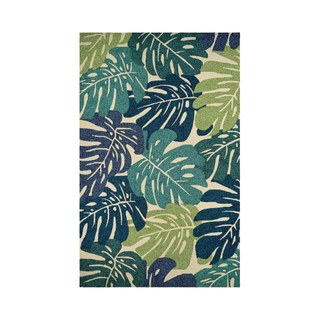 Walmart Green Outdoor Rug with leaves