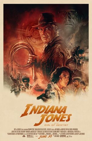 Indiana Jones and the Dial of Destiny poster, one of the best movie posters of 2023