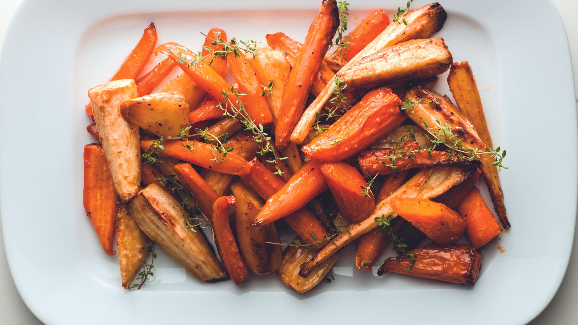 Roasted Parsnips and Carrots in Caramel