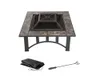 Pure Garden Steel Wood Burning Outdoor Fire Pit Table