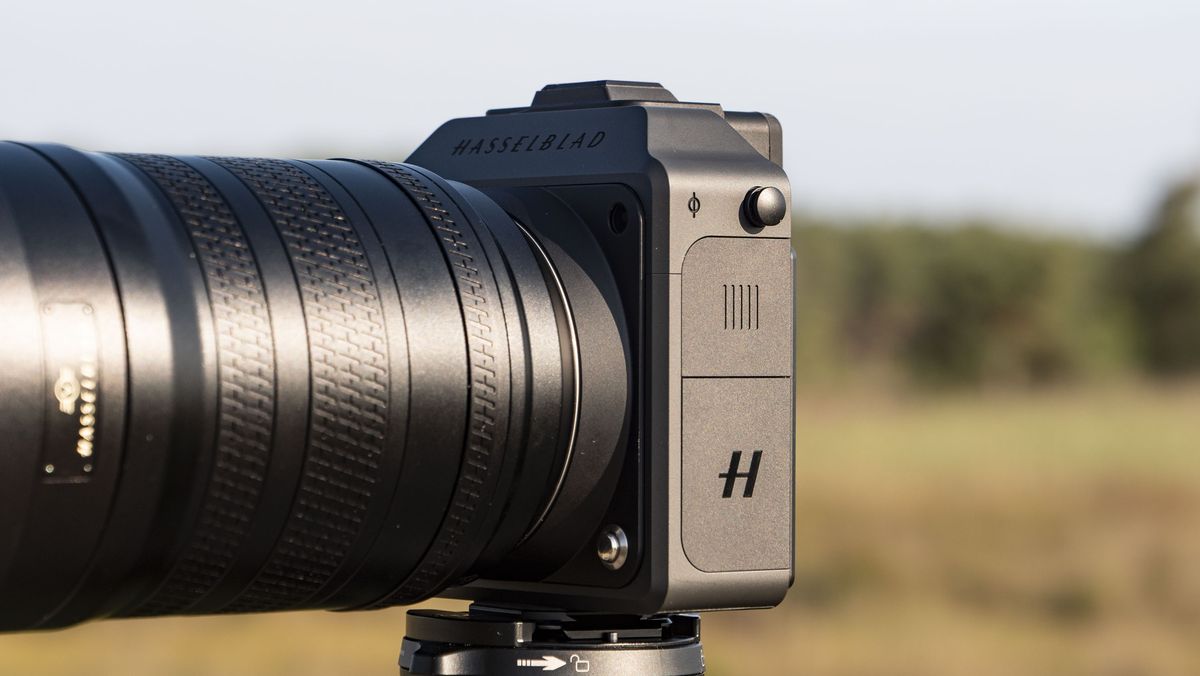 Hasselblad X2D II 100C camera outdoors at first light