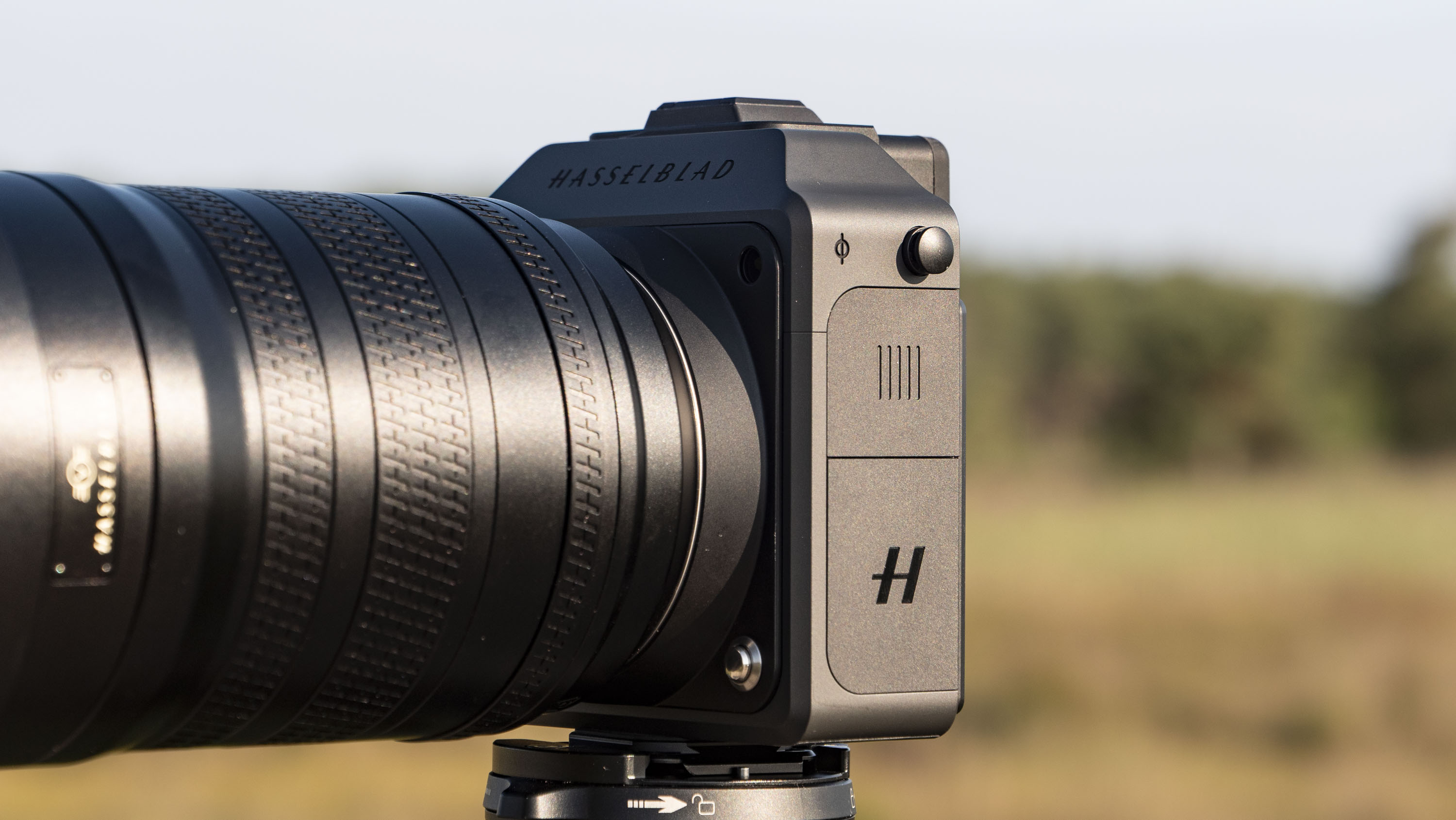 Hasselblad X2D II 100C camera outdoors at first light