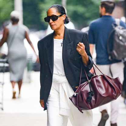 tracee ellis ross carried paseo xl loewe bag