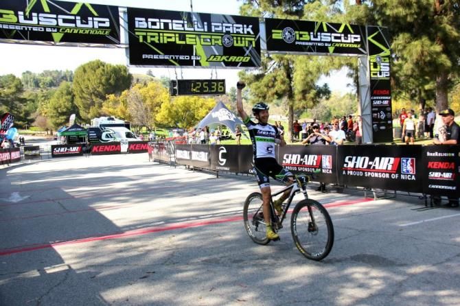Jeremiah Bishop (Cannondale Factory Racing) takes the solo win.
