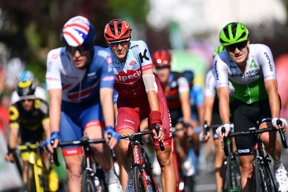 Nils Politt finishes stage 4 in Britain