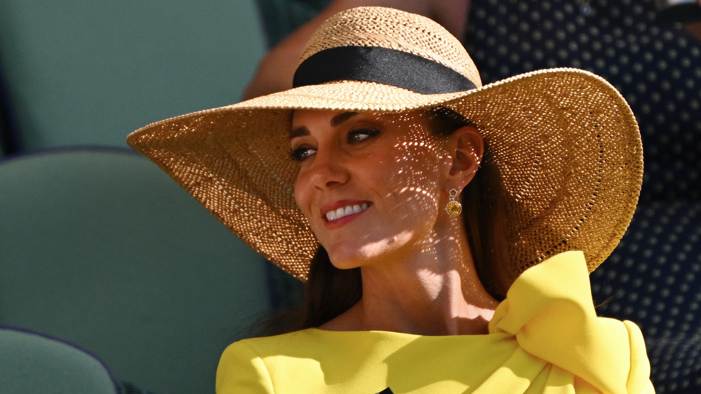 Catherine, Princess of Wales attends the men's doubles final tennis match at the 2022 Wimbledon Championships