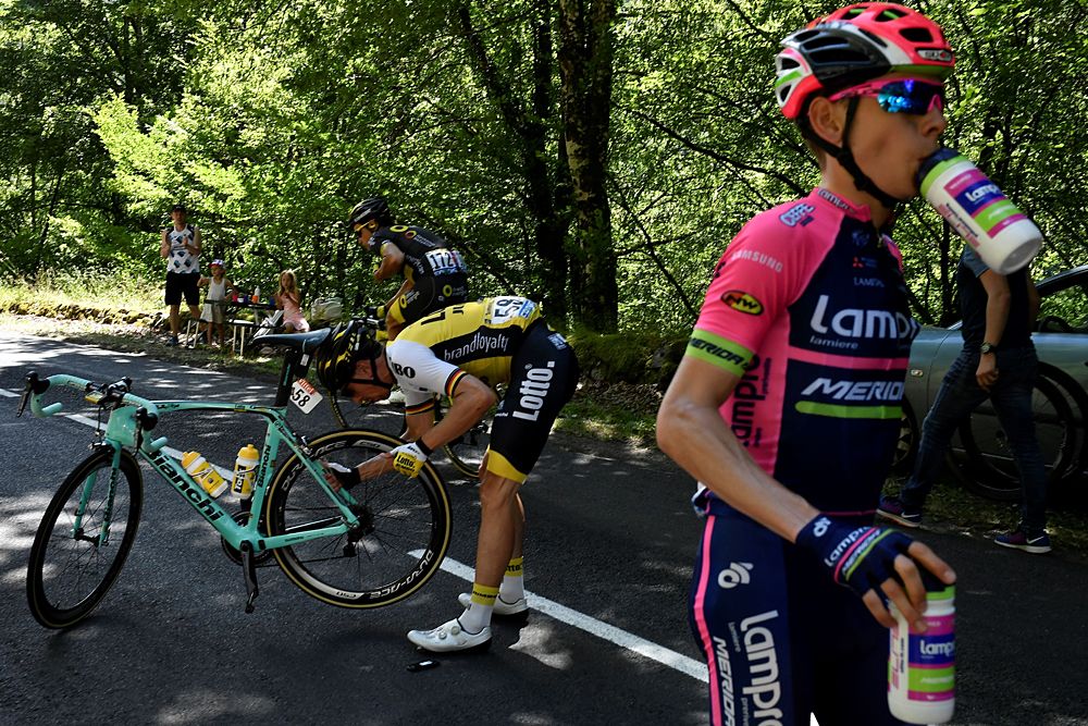 Robert Wagner was caught up in a crash on stage 5