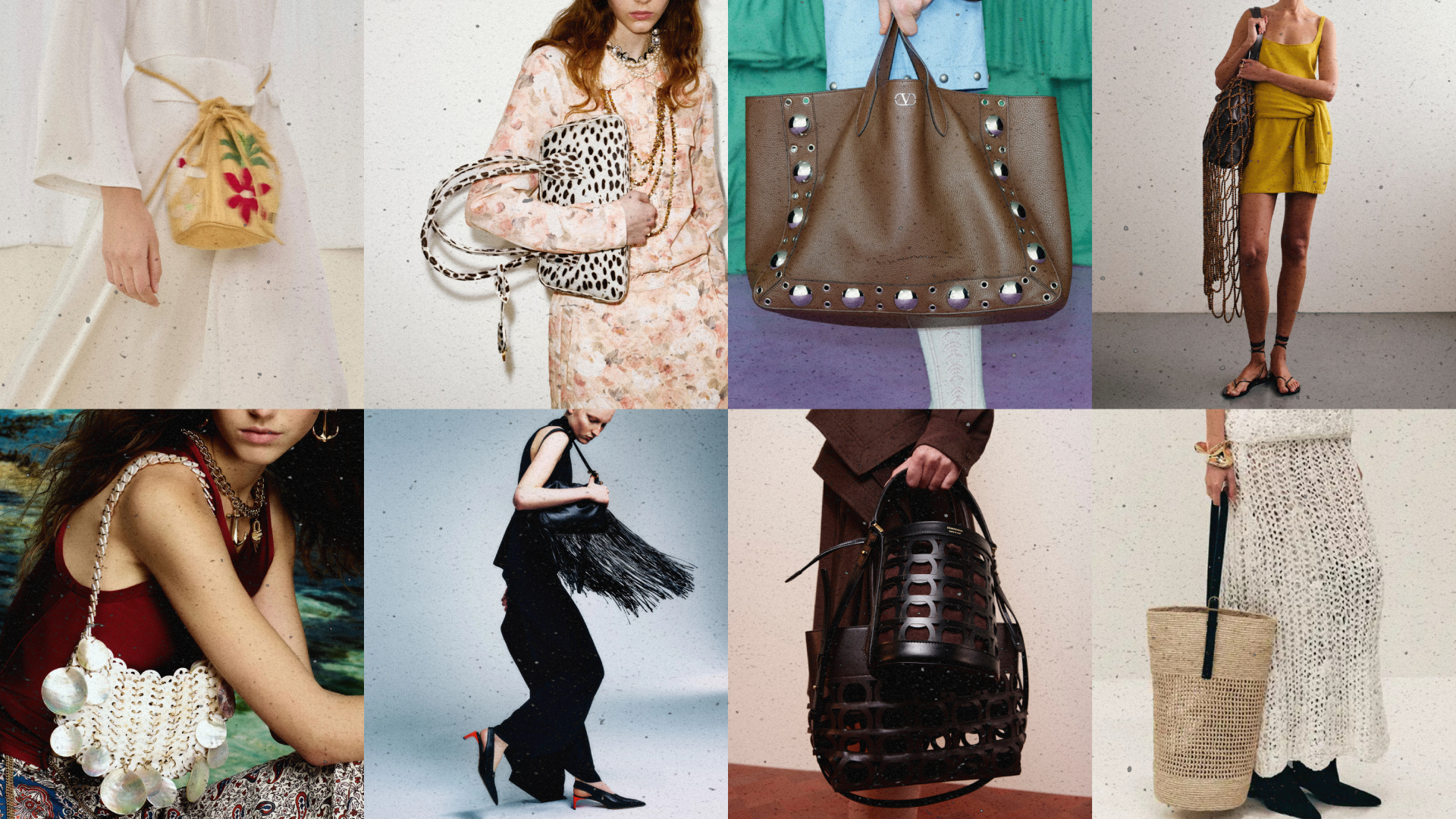 the summer 2025 bag trends at By Malene Birger, No 21, Valentino, Kallmeyer, Rabanne, Sportmax, Ferragamo, Khaite