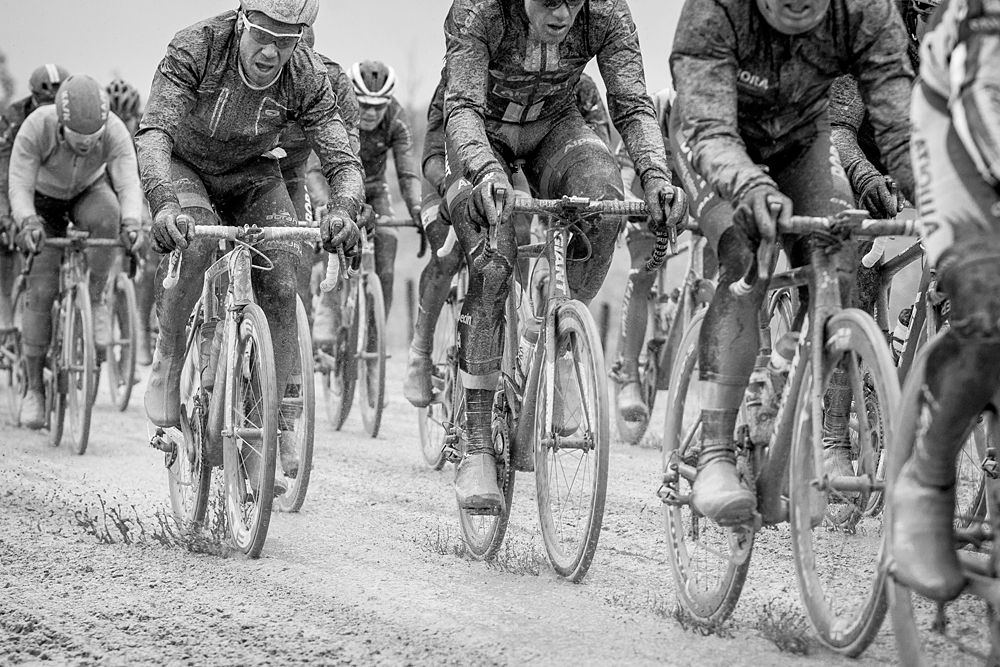 Riders fight through the mud in Tour of Alberta
