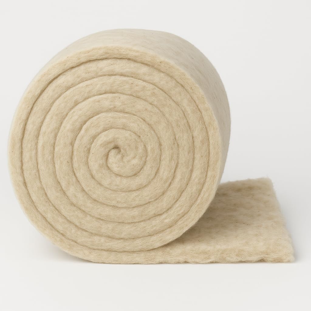 Truewool&amp;reg; 100% British Sheep Wool Loft Insulation Rolls - Natural, Breathable, Eco-Friendly Thermal Insulation for Homes and Vans - a Non-Toxic Sustainable Building Material. 600mmx75mmx8m
