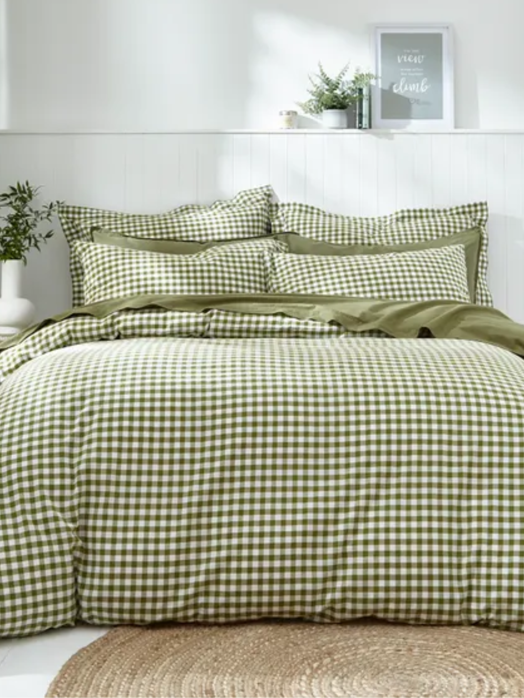 Gingham bedding