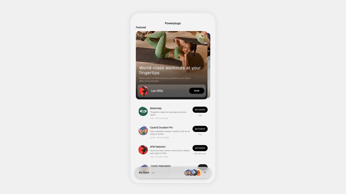 The Ultrahuman app's Emerald update refreshes the UI for its PowerPlugs.